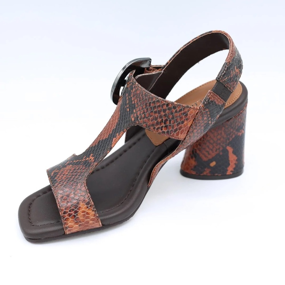 Donald J. Pliner Brown Snakeskin Sandals - Picture 2 of 5